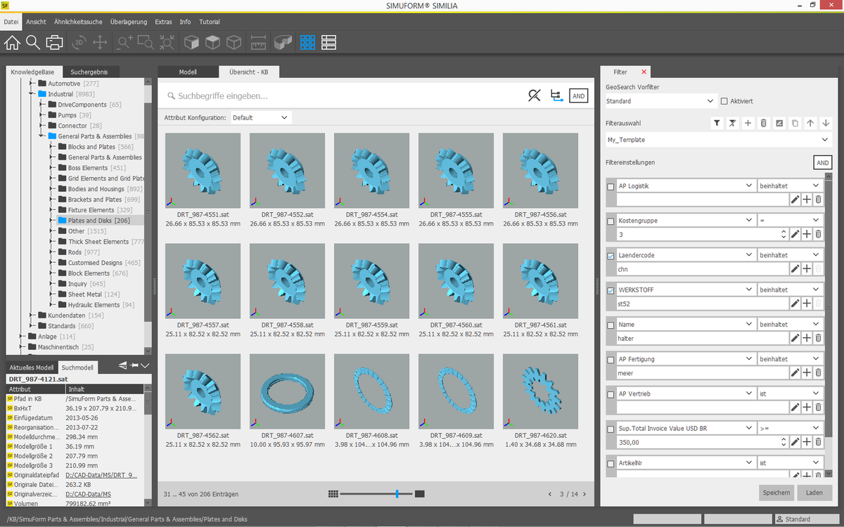 Innovatives Teilemanagement für Ihre 3D-CAD-Daten mit SIMUFORM SIMILIA